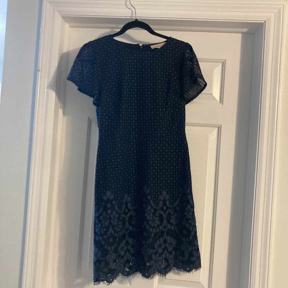 Blue LOFT shift dress, size 0, new with tags!